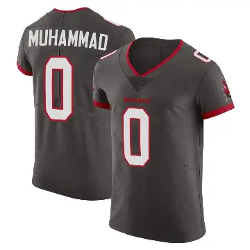 ＃0 Men's Al-Quadin Muhammad Elite Tampa Bay Buccaneers Pewter Alternate Vapor Jersey