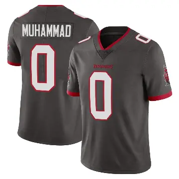 ＃0 Men's Al-Quadin Muhammad Limited Tampa Bay Buccaneers Pewter Alternate Vapor Jersey