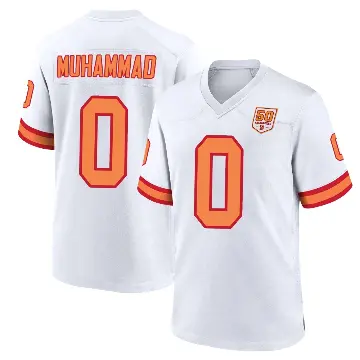 ＃0 Men's Al-Quadin Muhammad White Game Tampa Bay Buccaneers '76 50th Season Jersey