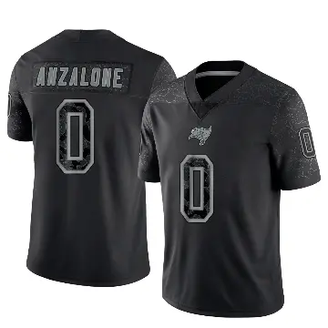 ＃0 Men's Alex Anzalone Black Limited Tampa Bay Buccaneers Reflective Jersey