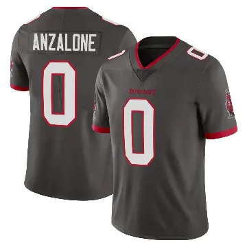 ＃0 Men's Alex Anzalone Limited Tampa Bay Buccaneers Pewter Alternate Vapor Jersey