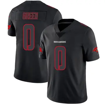 ＃0 Men's Josiah Green Black Impact Limited Tampa Bay Buccaneers Jersey