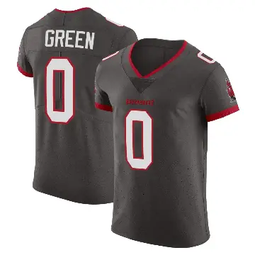 ＃0 Men's Josiah Green Elite Tampa Bay Buccaneers Pewter Alternate Vapor Jersey