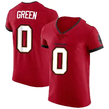 ＃0 Men's Josiah Green Red Elite Tampa Bay Buccaneers Vapor Jersey