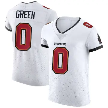 ＃0 Men's Josiah Green White Elite Tampa Bay Buccaneers Vapor Jersey