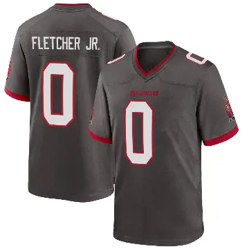 ＃0 Men's Kenny Fletcher Jr. Game Tampa Bay Buccaneers Pewter Alternate Jersey