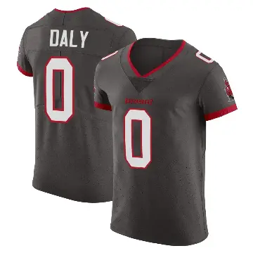 ＃0 Men's Scott Daly Elite Tampa Bay Buccaneers Pewter Alternate Vapor Jersey