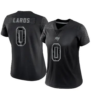 ＃0 Women's Aidan Laros Black Limited Tampa Bay Buccaneers Reflective Jersey