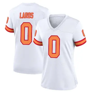 ＃0 Women's Aidan Laros White Game Tampa Bay Buccaneers '76 Jersey