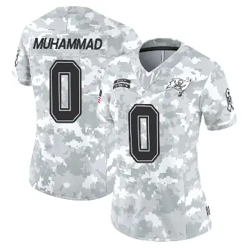 ＃0 Women's Al-Quadin Muhammad Arctic Camo Limited Tampa Bay Buccaneers 2024 Salute to Service Jersey
