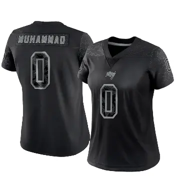 ＃0 Women's Al-Quadin Muhammad Black Limited Tampa Bay Buccaneers Reflective Jersey