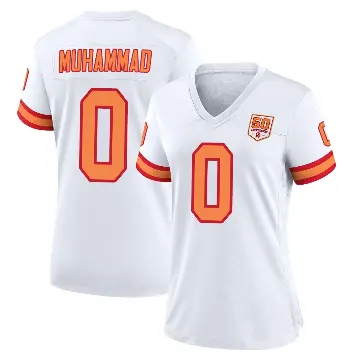 ＃0 Women's Al-Quadin Muhammad White Game Tampa Bay Buccaneers '76 50th Season Jersey