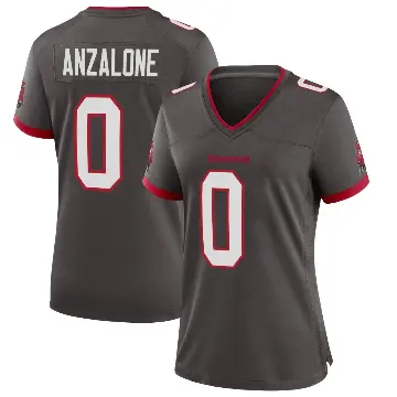 ＃0 Women's Alex Anzalone Game Tampa Bay Buccaneers Pewter Alternate Jersey