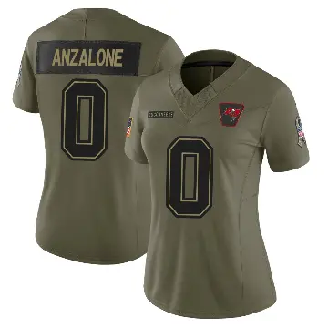 ＃0 Women's Alex Anzalone Olive Limited Tampa Bay Buccaneers 2025 Salute to Service Jersey