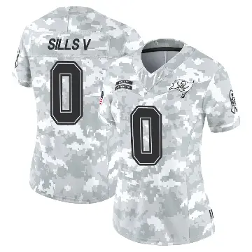 ＃0 Women's David Sills V Arctic Camo Limited Tampa Bay Buccaneers 2024 Salute to Service Jersey