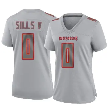 ＃0 Women's David Sills V Gray Game Tampa Bay Buccaneers Atmosphere Fashion Jersey
