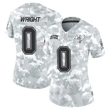 ＃0 Women's Javin Wright Arctic Camo Limited Tampa Bay Buccaneers 2024 Salute to Service Jersey