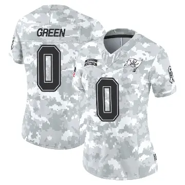 ＃0 Women's Josiah Green Arctic Camo Limited Tampa Bay Buccaneers 2024 Salute to Service Jersey