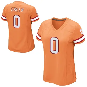 ＃0 Women's Josiah Green Orange Game Tampa Bay Buccaneers Alternate Jersey