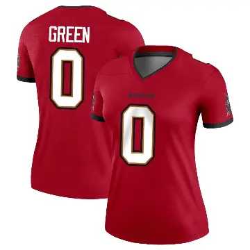 ＃0 Women's Josiah Green Red Legend Tampa Bay Buccaneers Jersey