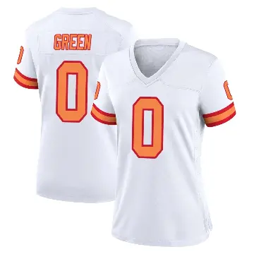 ＃0 Women's Josiah Green White Game Tampa Bay Buccaneers '76 Jersey