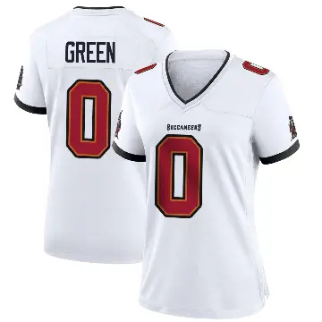 ＃0 Women's Josiah Green White Game Tampa Bay Buccaneers Jersey