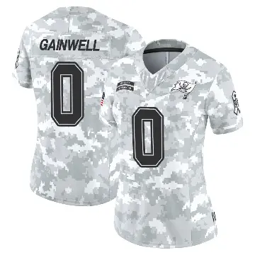 ＃0 Women's Kenneth Gainwell Arctic Camo Limited Tampa Bay Buccaneers 2024 Salute to Service Jersey
