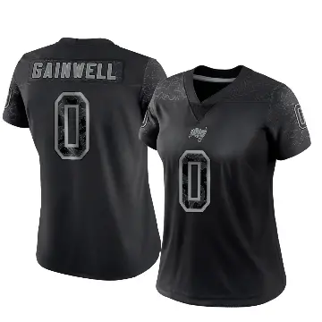 ＃0 Women's Kenneth Gainwell Black Limited Tampa Bay Buccaneers Reflective Jersey