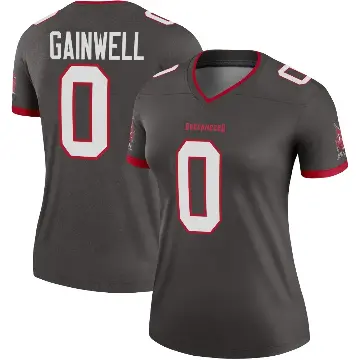 ＃0 Women's Kenneth Gainwell Legend Tampa Bay Buccaneers Pewter Alternate Jersey