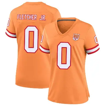 ＃0 Women's Kenny Fletcher Jr. Cream Game Tampa Bay Buccaneers sicle 50th Season Jersey