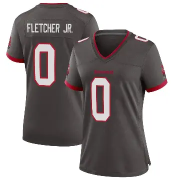 ＃0 Women's Kenny Fletcher Jr. Game Tampa Bay Buccaneers Pewter Alternate Jersey