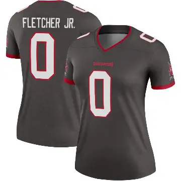 ＃0 Women's Kenny Fletcher Jr. Legend Tampa Bay Buccaneers Pewter Alternate Jersey