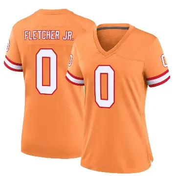 ＃0 Women's Kenny Fletcher Jr. Orange Game Tampa Bay Buccaneers Throwback Jersey