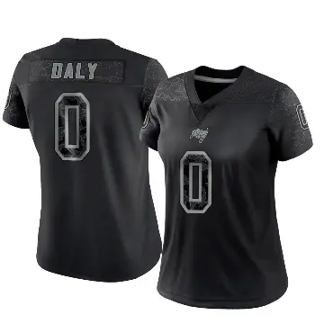 ＃0 Women's Scott Daly Black Limited Tampa Bay Buccaneers Reflective Jersey