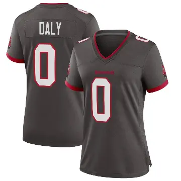 ＃0 Women's Scott Daly Game Tampa Bay Buccaneers Pewter Alternate Jersey