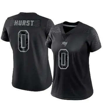 ＃0 Women's Ted Hurst Black Limited Tampa Bay Buccaneers Reflective Jersey
