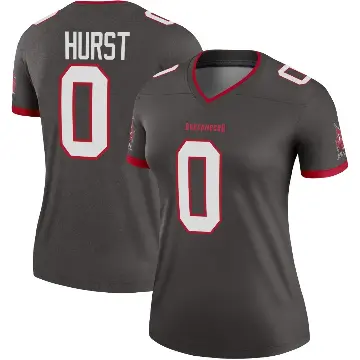 ＃0 Women's Ted Hurst Legend Tampa Bay Buccaneers Pewter Alternate Jersey