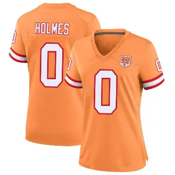 ＃0 Women's Yasir Holmes Cream Game Tampa Bay Buccaneers sicle 50th Season Jersey