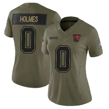 ＃0 Women's Yasir Holmes Olive Limited Tampa Bay Buccaneers 2025 Salute to Service Jersey