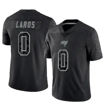 ＃0 Youth Aidan Laros Black Limited Tampa Bay Buccaneers Reflective Jersey