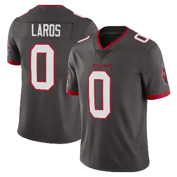 ＃0 Youth Aidan Laros Limited Tampa Bay Buccaneers Pewter Alternate Vapor Jersey