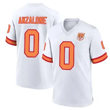 ＃0 Youth Alex Anzalone White Game Tampa Bay Buccaneers '76 50th Season Jersey