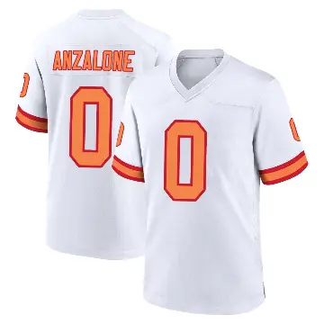 ＃0 Youth Alex Anzalone White Game Tampa Bay Buccaneers '76 Jersey
