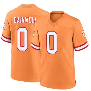 ＃0 Youth Kenneth Gainwell Orange Game Tampa Bay Buccaneers Throwback Jersey