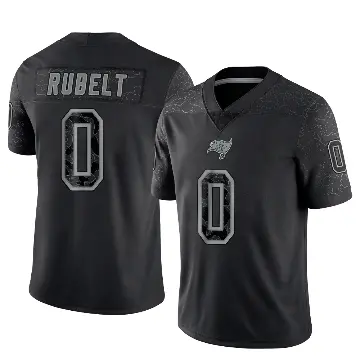 ＃0 Youth Paul Rubelt Black Limited Tampa Bay Buccaneers Reflective Jersey