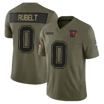 ＃0 Youth Paul Rubelt Olive Limited Tampa Bay Buccaneers 2025 Salute to Service Jersey