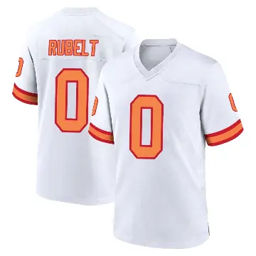 ＃0 Youth Paul Rubelt White Game Tampa Bay Buccaneers '76 Jersey
