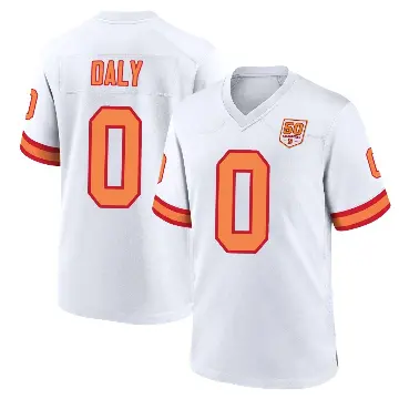 ＃0 Youth Scott Daly White Game Tampa Bay Buccaneers '76 50th Season Jersey