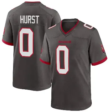 ＃0 Youth Ted Hurst Game Tampa Bay Buccaneers Pewter Alternate Jersey