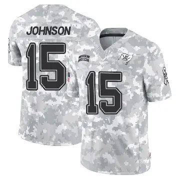 ＃15 Men's Tez Johnson Arctic Camo Limited Tampa Bay Buccaneers 2024 Salute to Service Jersey